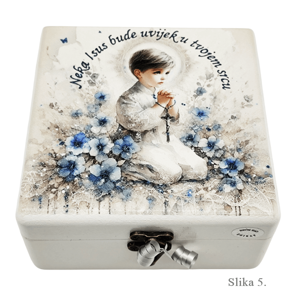 Personalizirane unikatne škatle spominov za prvo obhajilo - 7. 16x16x10cm - 165210
