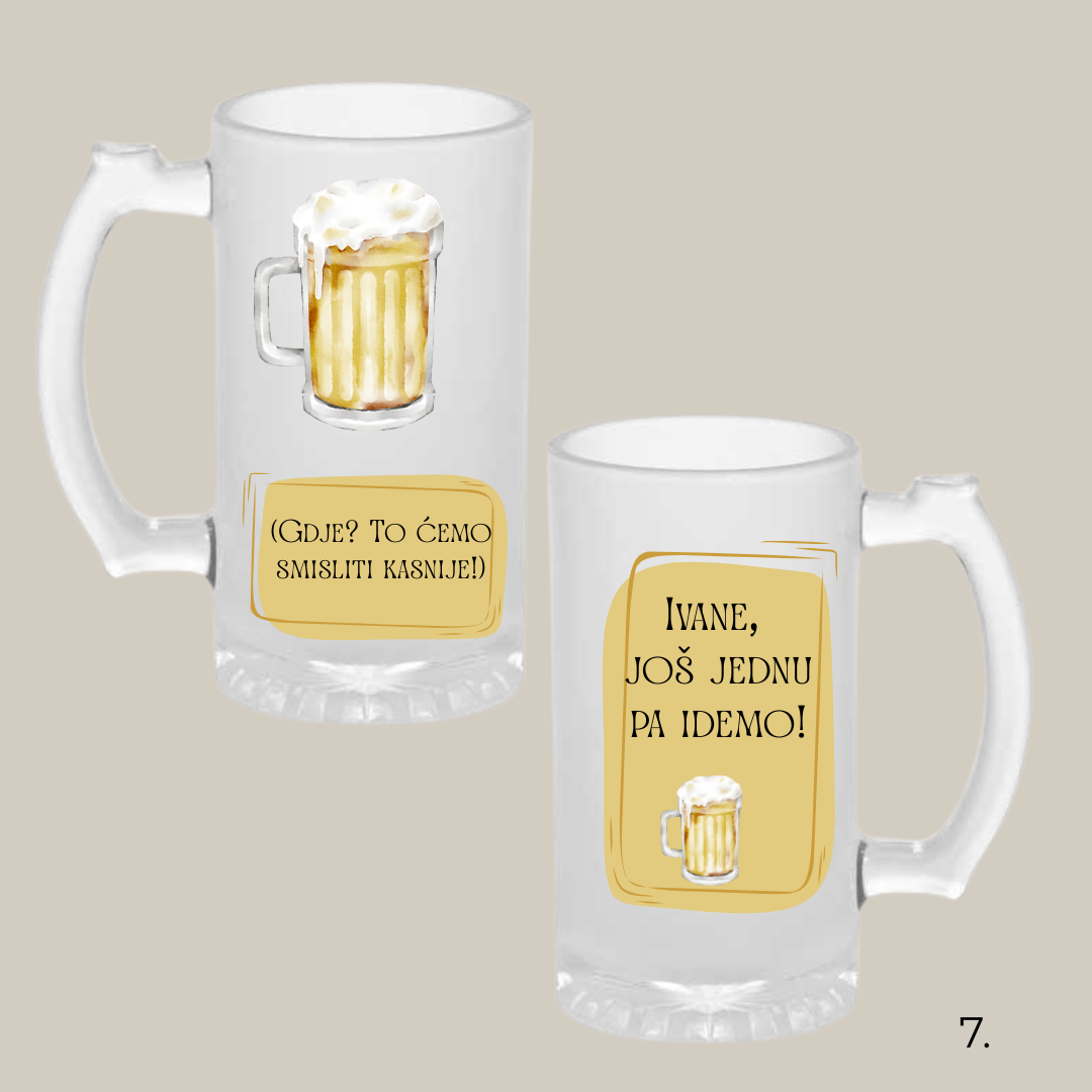 Personalizirane krigle za pivo – Unikatan poklon za rođendan, momačku, godišnjicu....