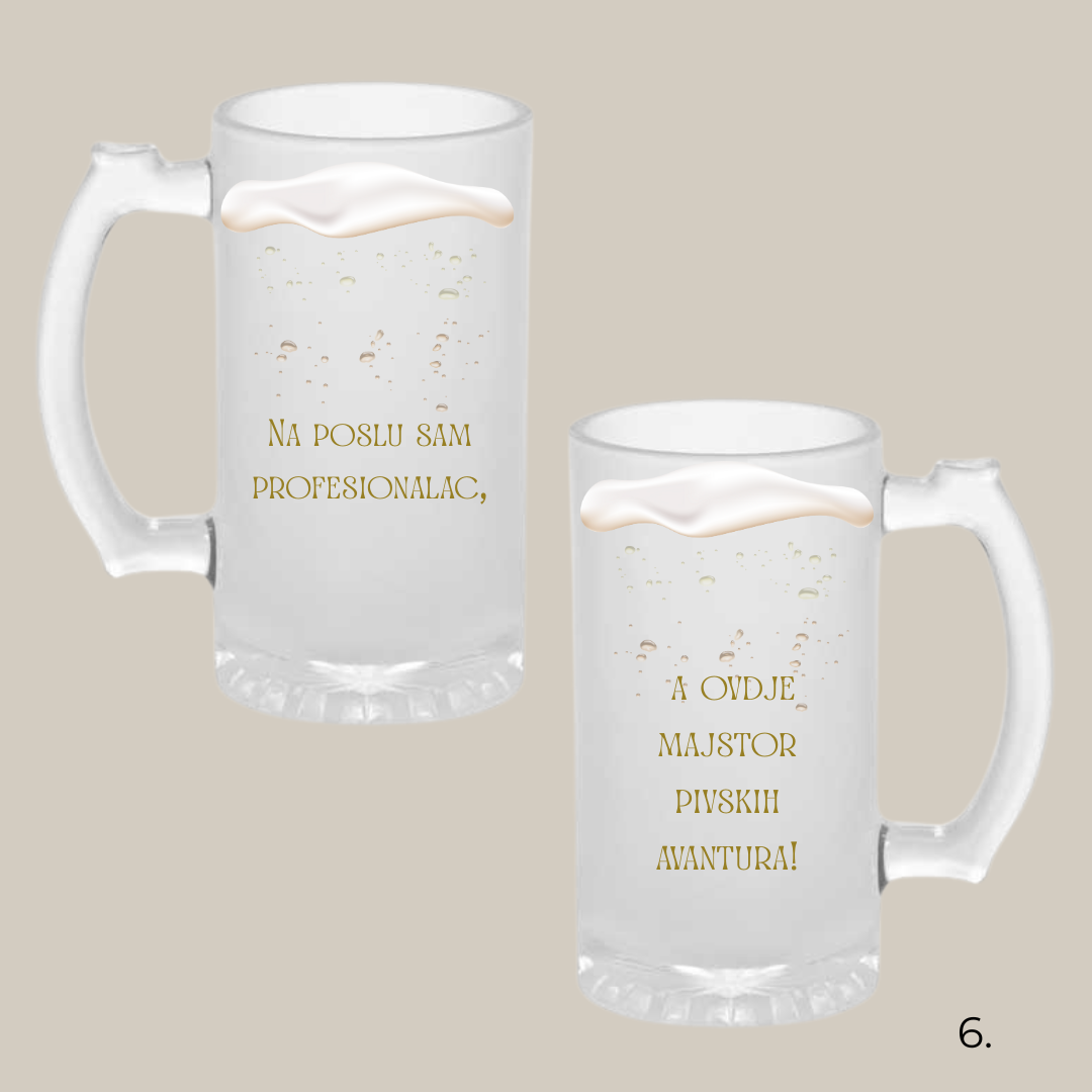 Personalizirane krigle za pivo – Unikatan poklon za rođendan, momačku, godišnjicu....