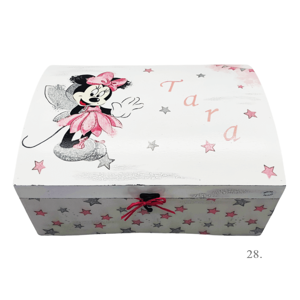 Škatla spominov personalizirana z imenom - darilo za rojstvo, krst ali rojstni dan otroka - 28. 25x35x17cm - 16719