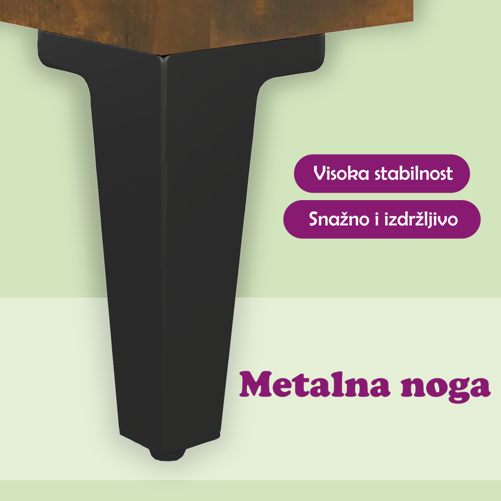 Komoda boja dimljenog hrasta 90 x 34 x 80 cm konstruirano drvo