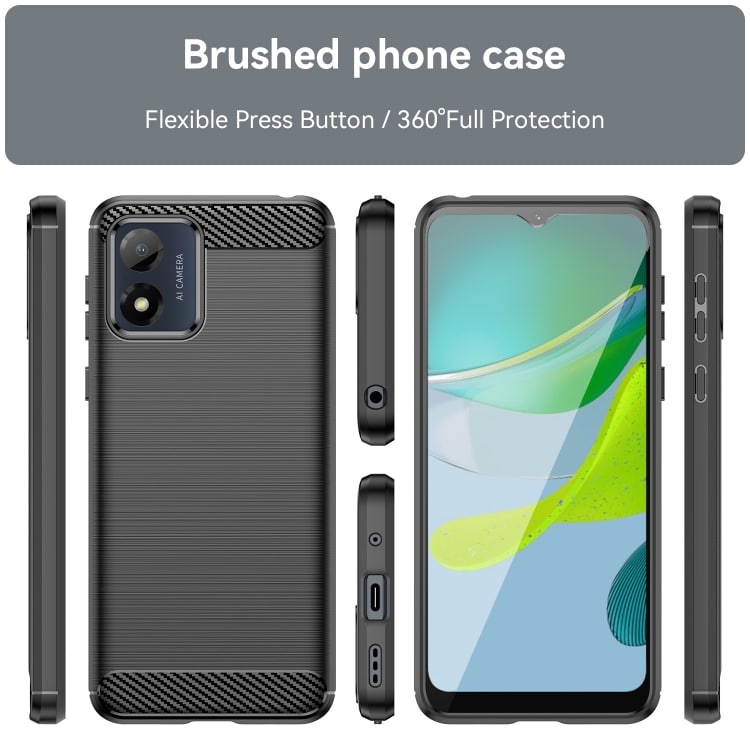 Karbonové pouzdro pro MOTOROLA E13 černé