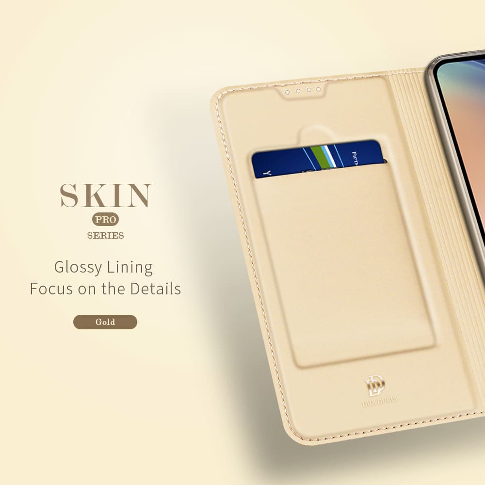 DUX DUCIS Skin Pro - preklopna torbica za Samsung Galaxy A54 zlata