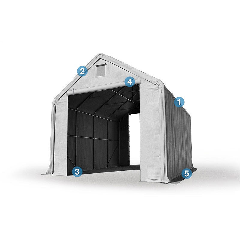 Skladišni šator Everest 8x12x3 m PVC 720g
