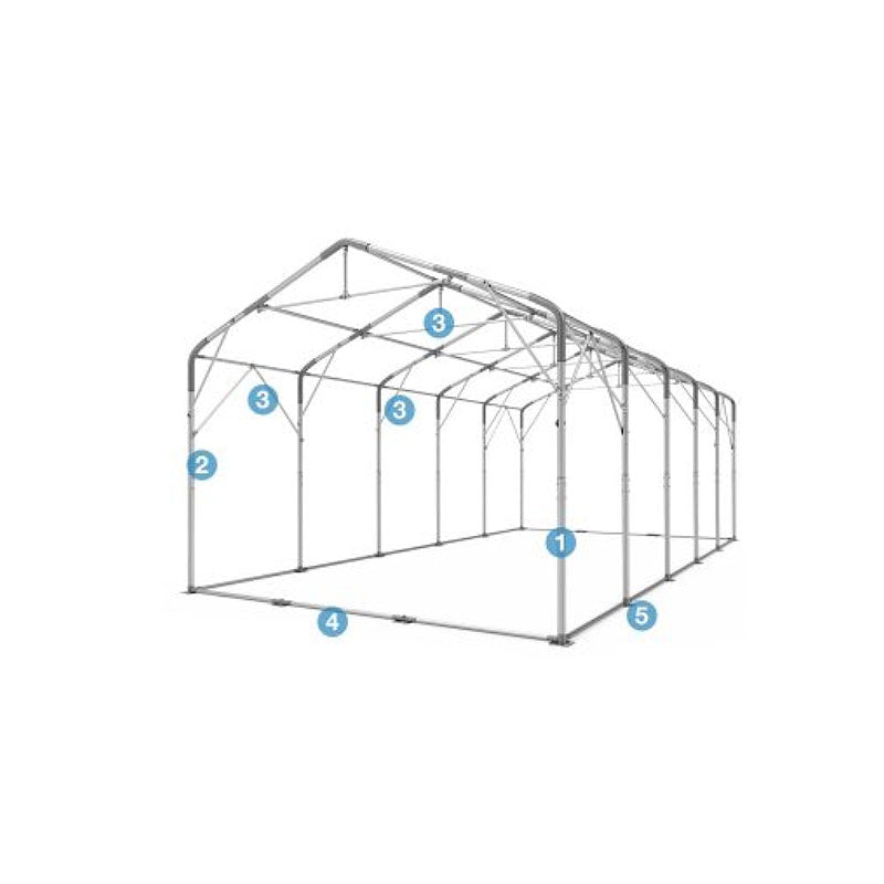 Skladišni šator PRIME PLUS 5x10x3,0 m 720 g/m²