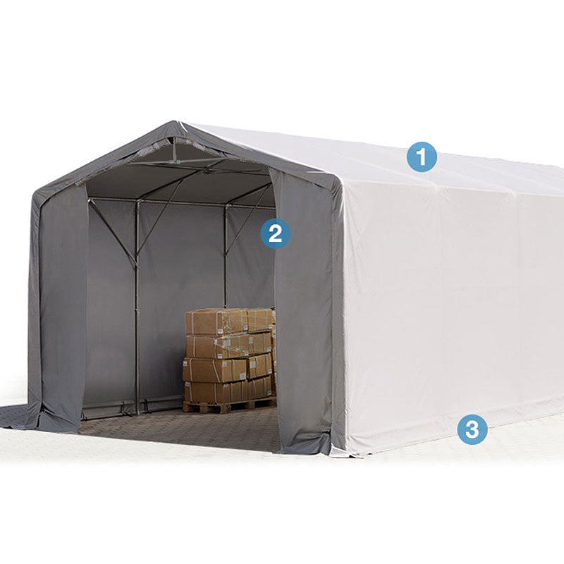 Skladišni šator PRIME PLUS 8x12x3,0 m 720 g/m²