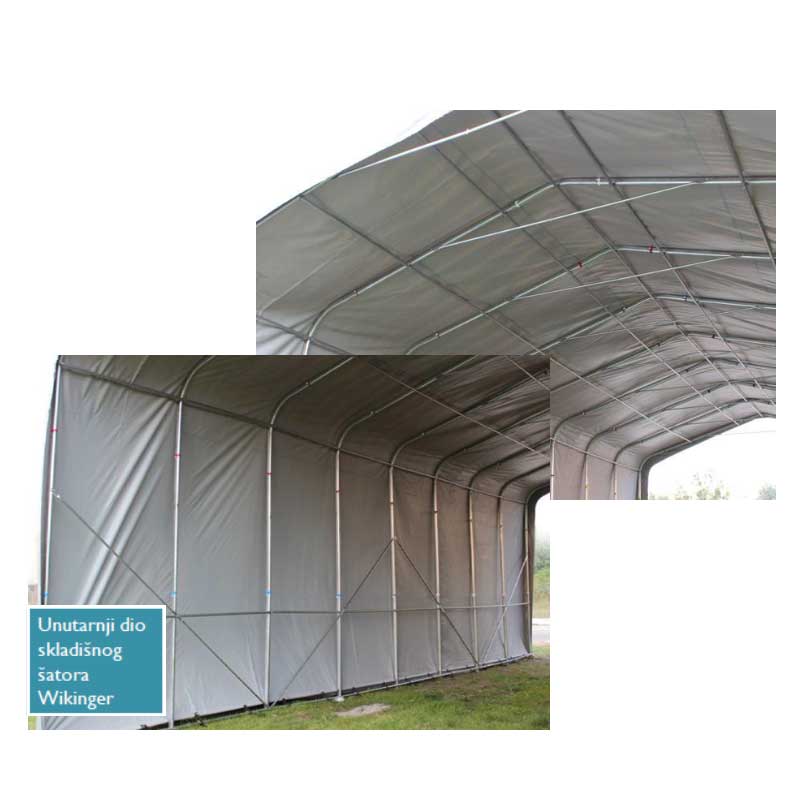 Skladišni šator Wikinger 8x12x3 m PVC 550 g