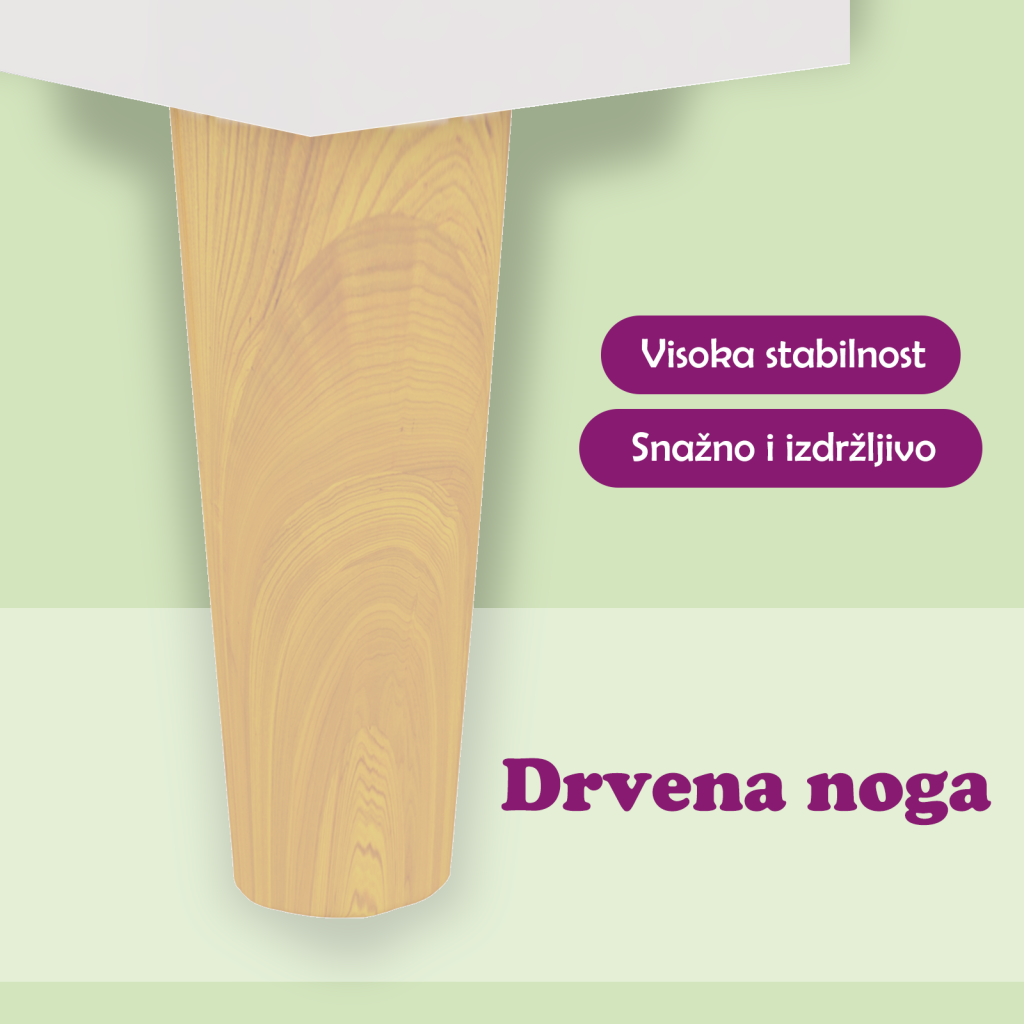 Noćni ormarić bijeli 40 x 40 x 66 cm od konstruiranog drva