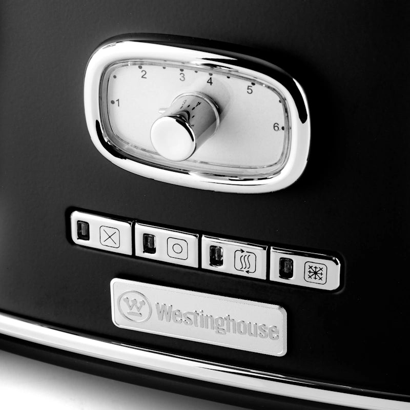 Westinghouse Retro Black 4 Slice toaster
