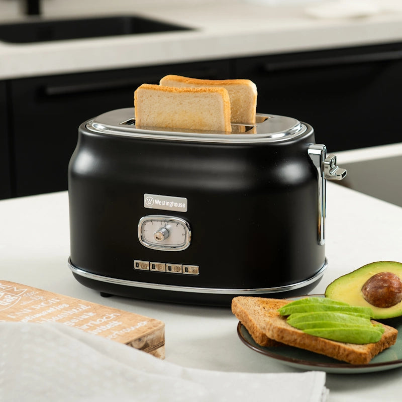 Westinghouse Retro Black toaster za 2 rezini