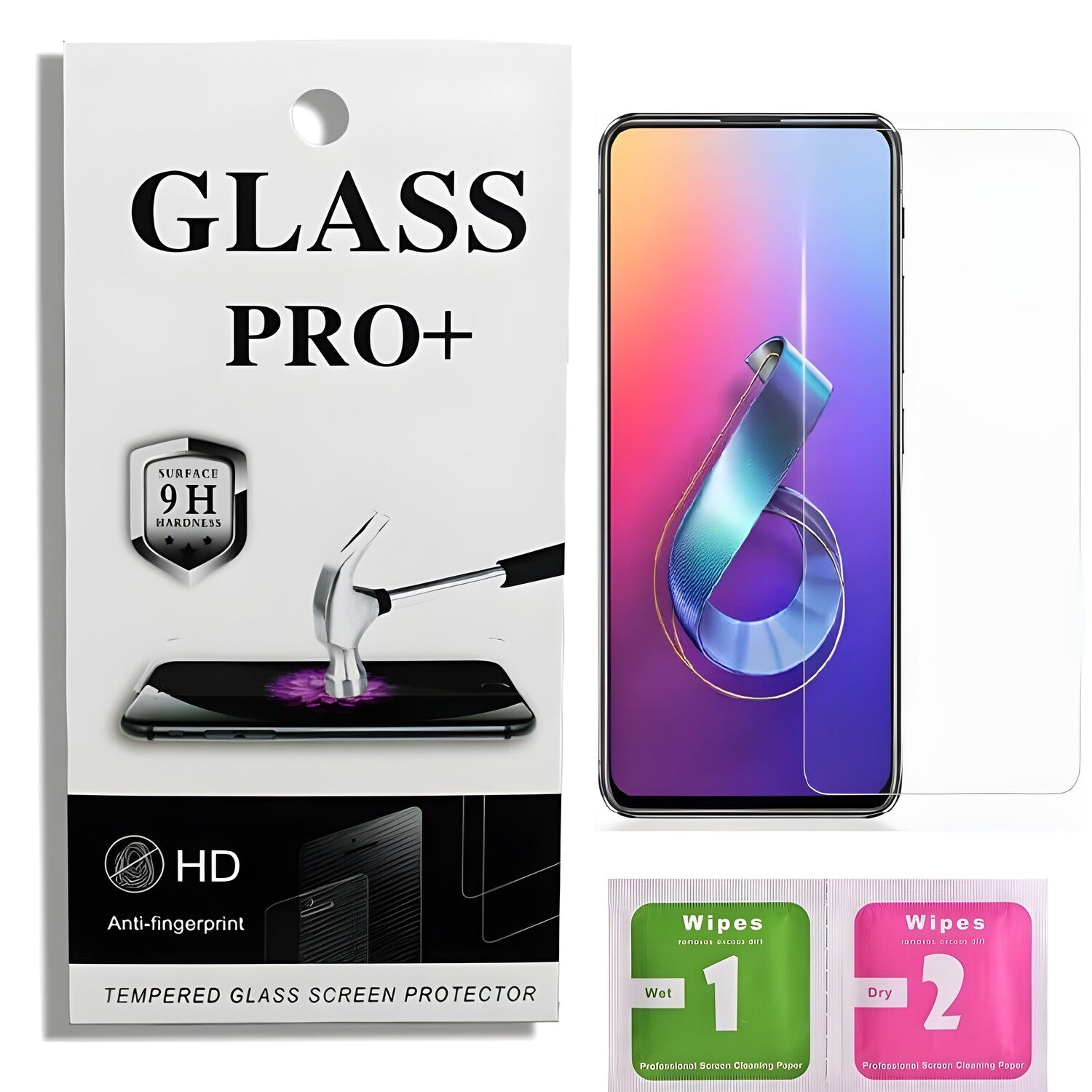 Prémično zaštitno staklo 9D Izmael za Asus Zenfone 6 - Prozirna KP23008