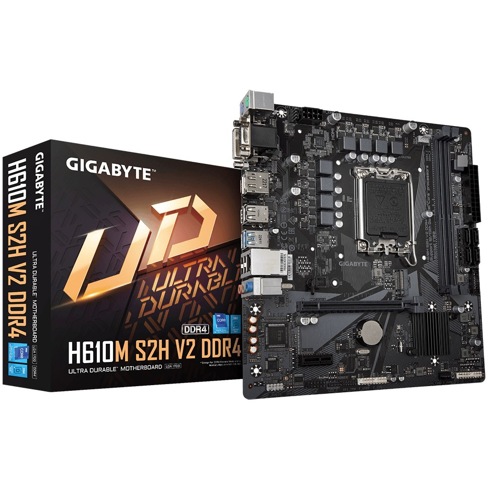 Gigabyte H610M S2H V2 DDR4 (rev. 1.0) Intel H610 Express LGA 1700 Mikro ATX