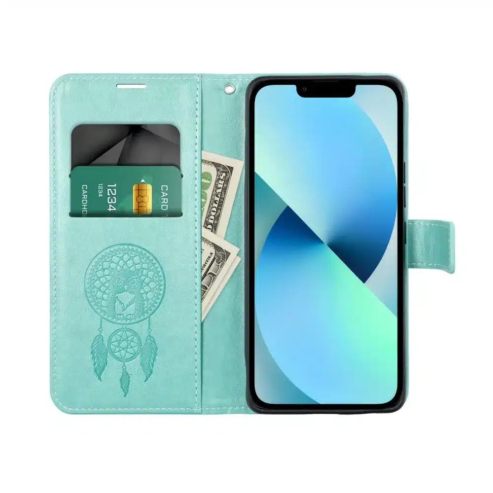 MEZZO Book case flip pouzdro pro XIAOMI Redmi 14C - dream catcher zelené