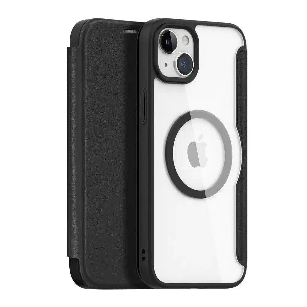 DUX DUCIS Skin X Pro – MagSafe kompatibilní flipové pouzdro pro Apple iPhone 15 černé