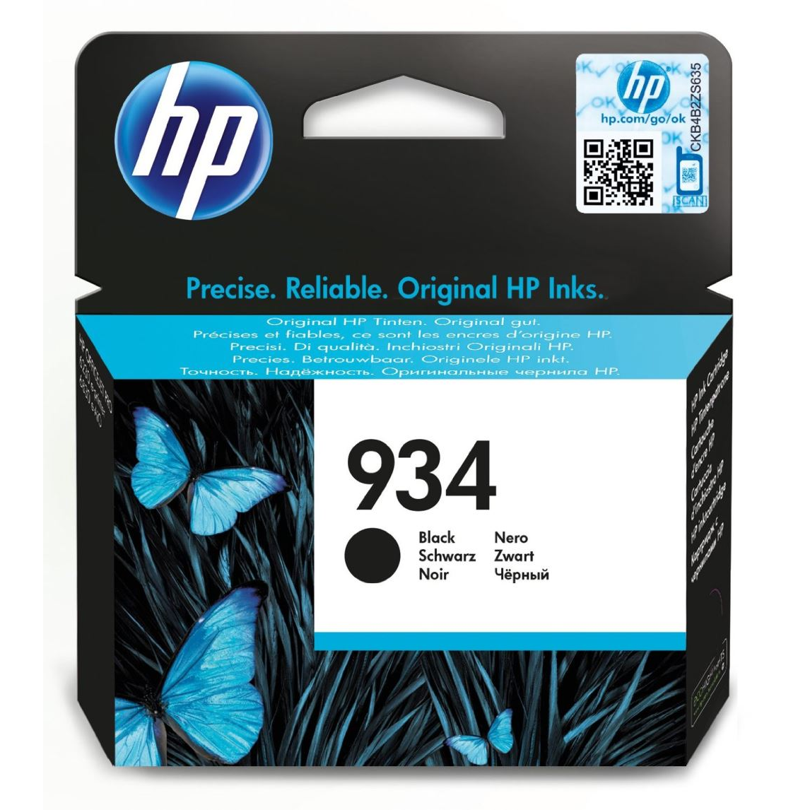 HP 934 Black Original Ink Cartridge spremnik s tintom 1 kom Standardni prinos Crno