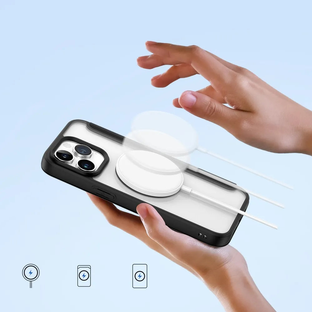 DUX DUCIS Skin X Pro – MagSafe kompatibilní flipové pouzdro pro Apple iPhone 15 Pro Max černé