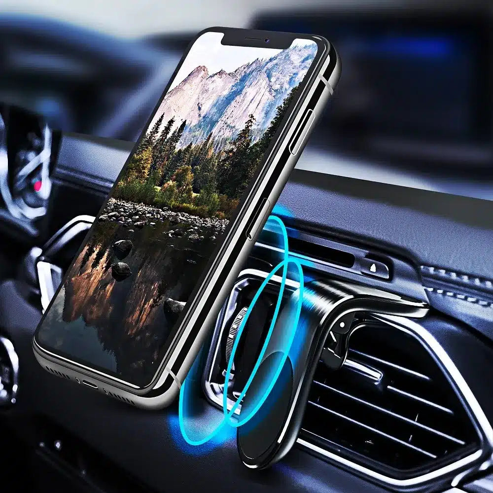Univerzalni crni magnetni auto držač za ventilacijsku rešetku AIR OUTLET