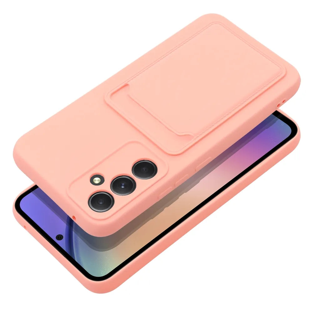 Pouzdro CARD CASE pro SAMSUNG A54 5G růžové