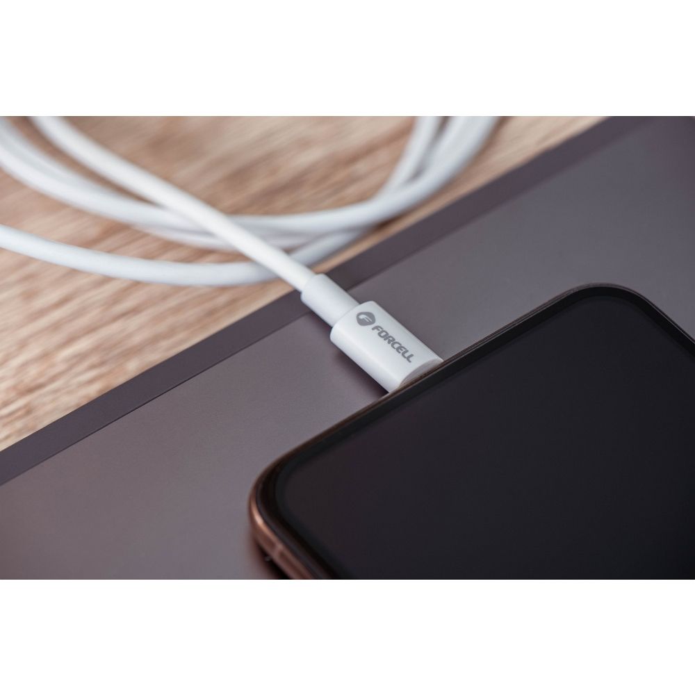 FORCELL USB A na Lightning 8-pin kabel MFi 2.4A/5V 12W C703 1m bílý