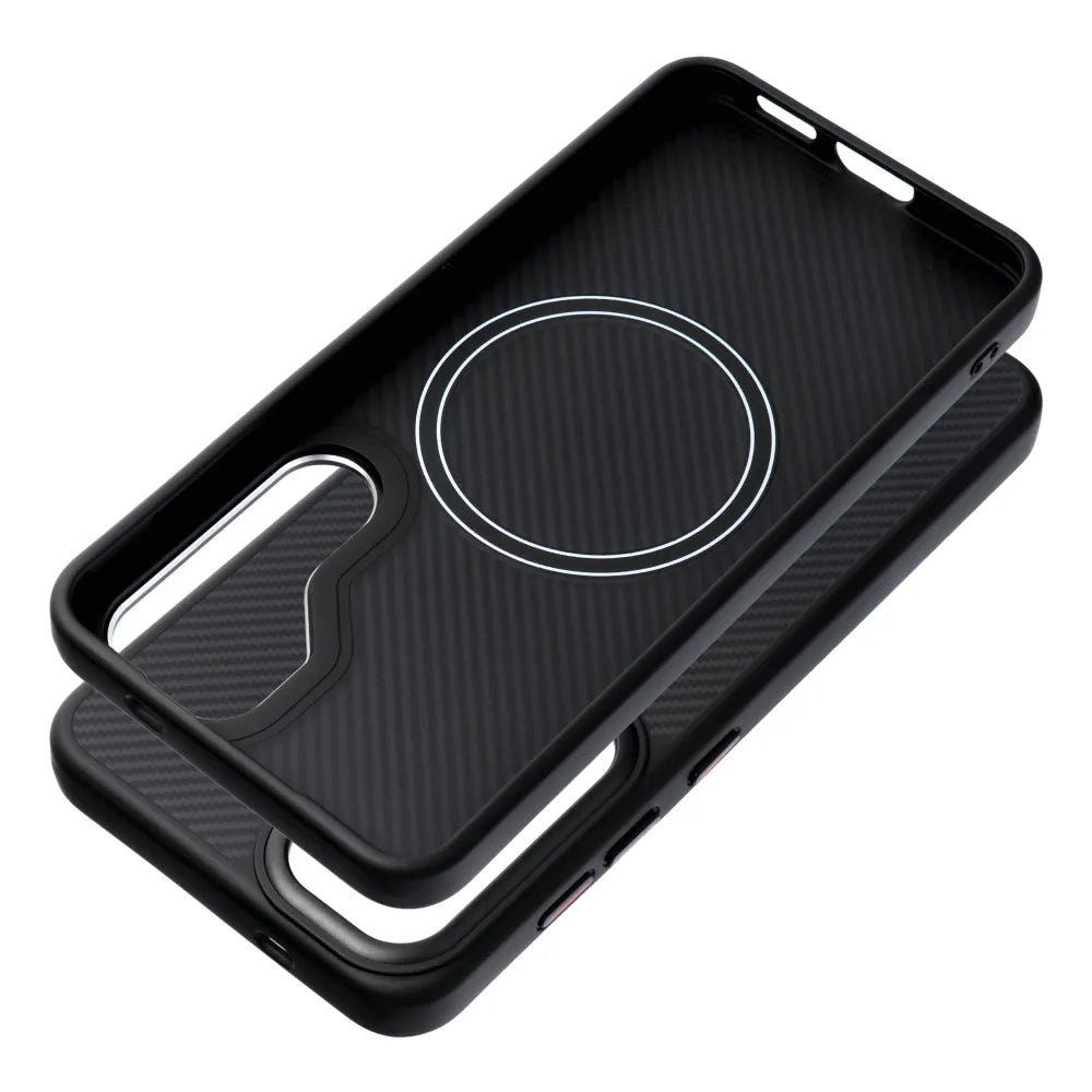 Carbon Elite Mag Cover kryt kompatibilní s MagSafe pro Samsung Galaxy S25 černý