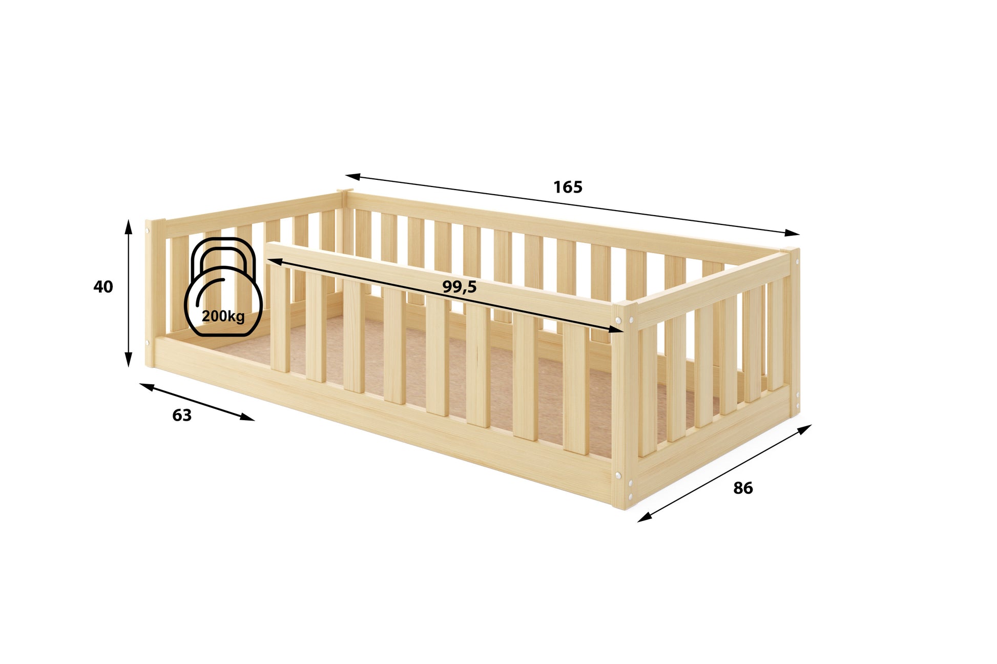 Krevet BMS Bella Sima 160x80 cm PINE