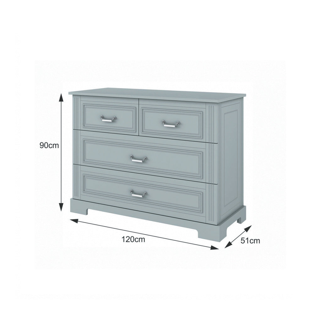 Bellamy Ines komoda s 4 ladice, grey