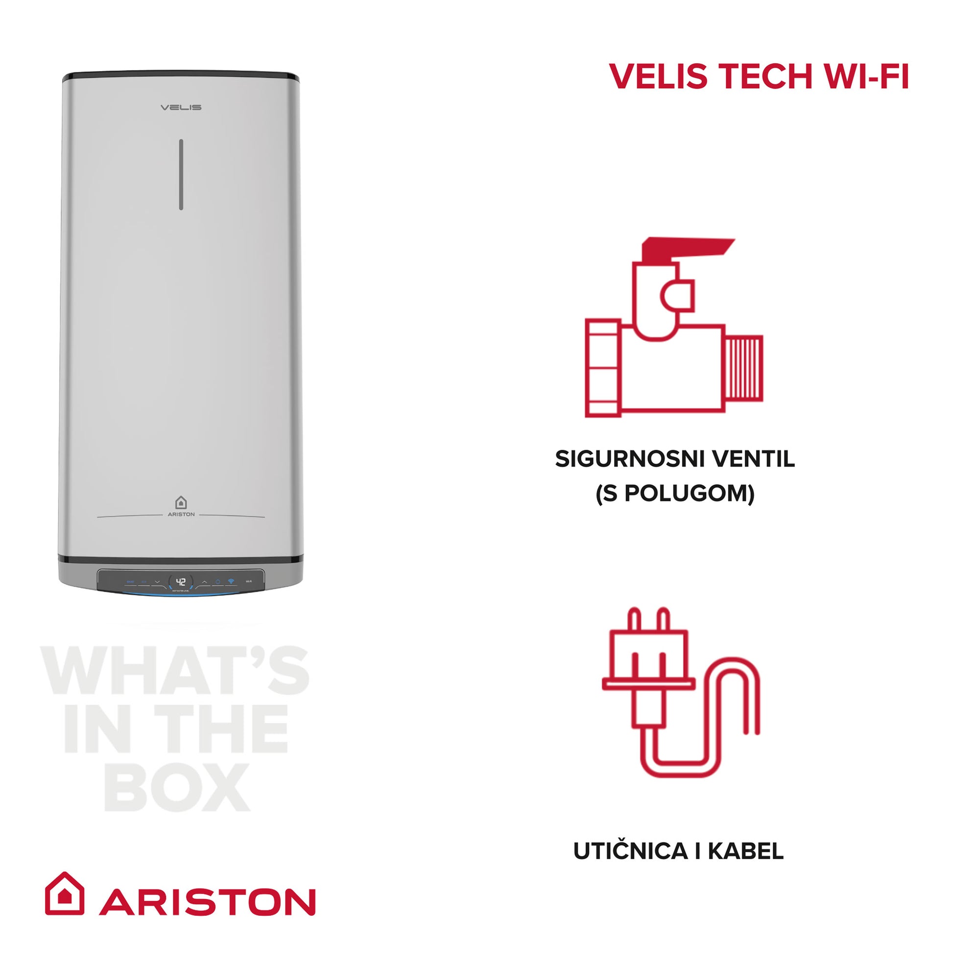 Bojler Ariston Velis Tech WI-FI 50L