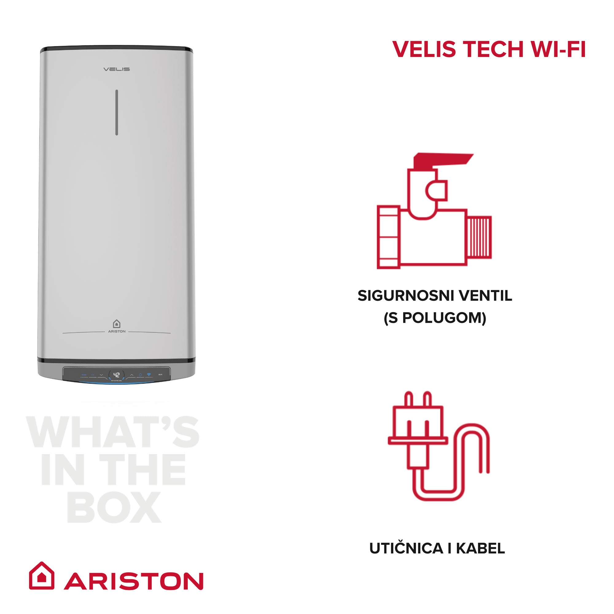 Bojler Ariston Velis Tech WI-FI 80L