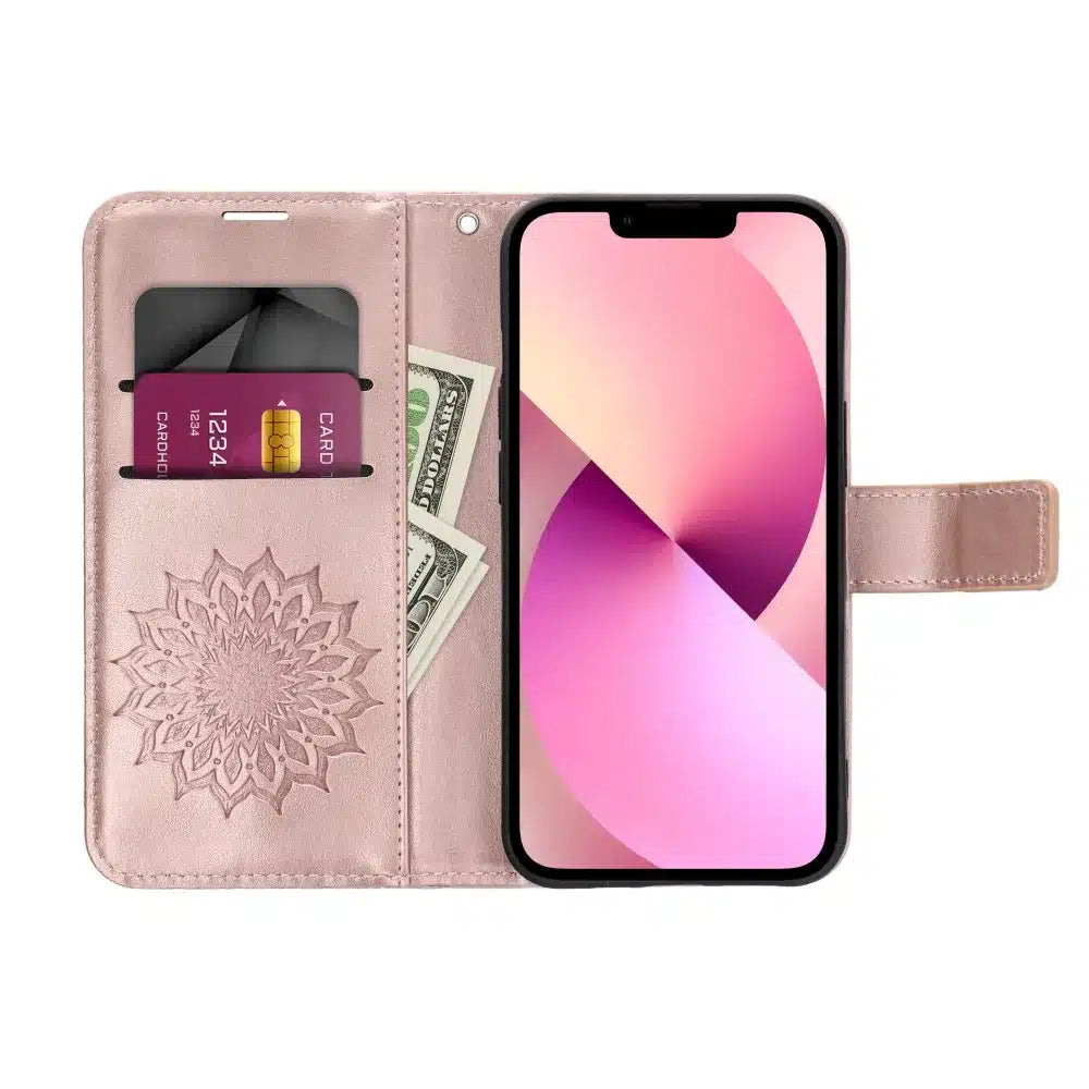 MEZZO Book case za iPhone 12/ 12 Pro mandala rose gold