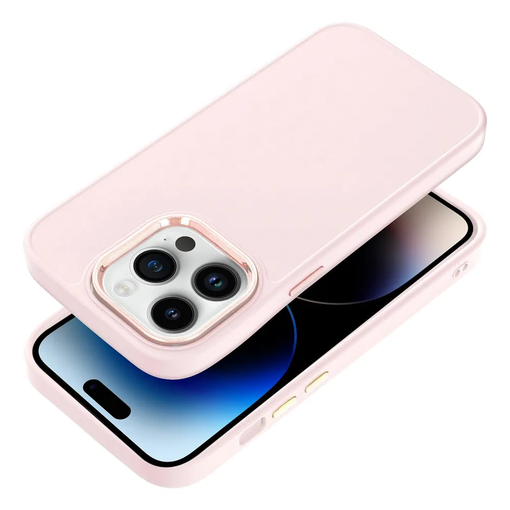 Rámeček na iPhone 14 Pro pudrově růžový