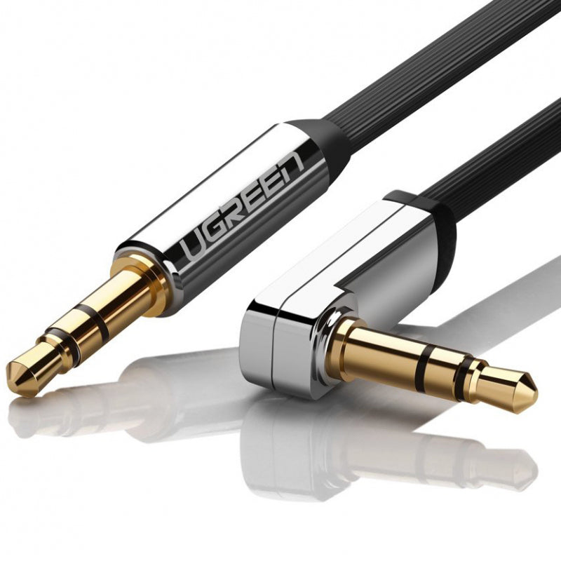 UGREEN 3.5 mm na 3.5 mm audio kabel kutni 1 m crni