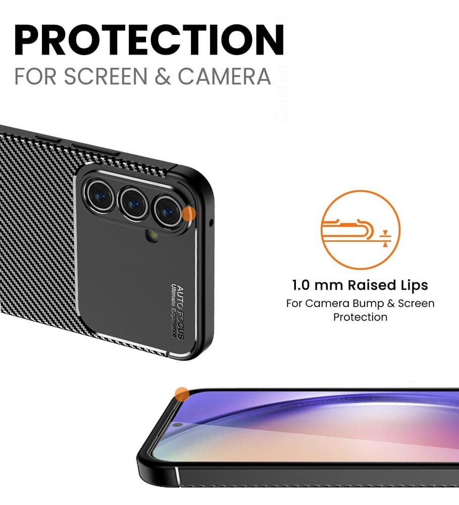 CARBON PREMIUM pouzdro pro SAMSUNG GALAXY A54 5G černé