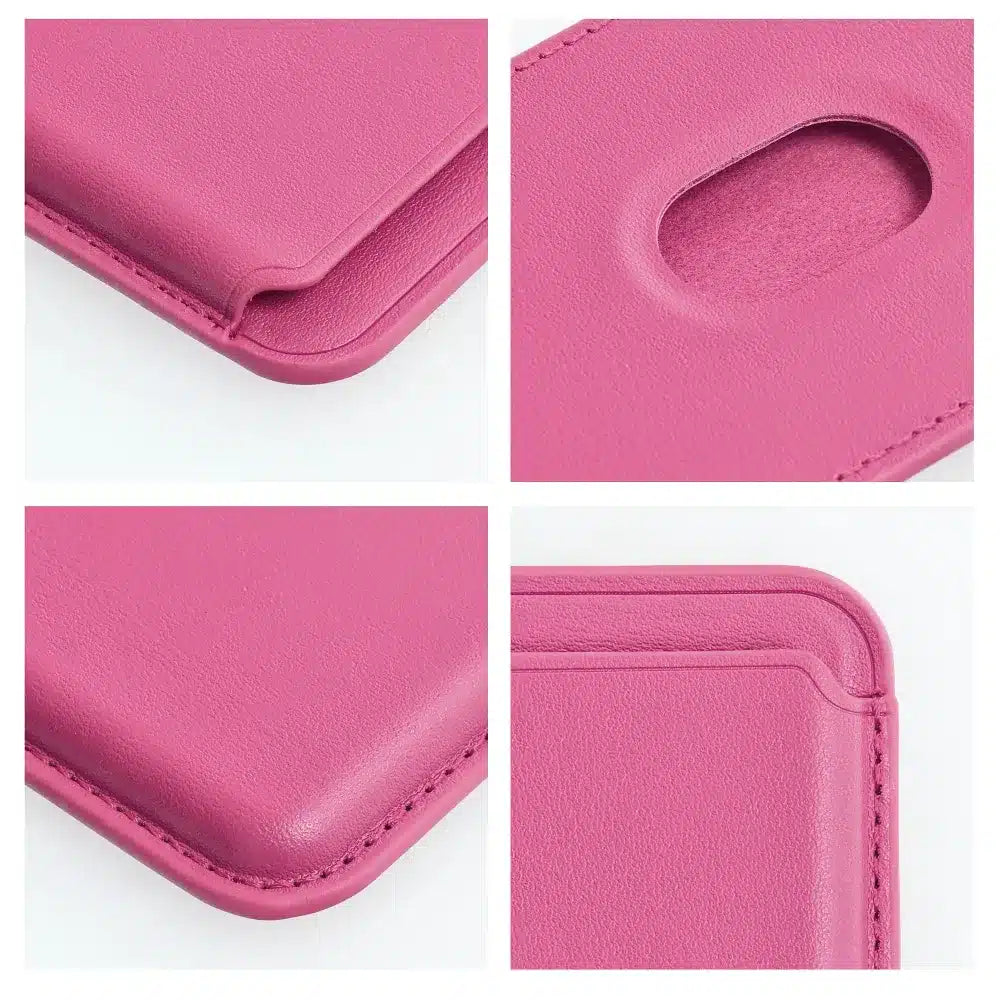 Kožený magnetický Mag Wallet růžový