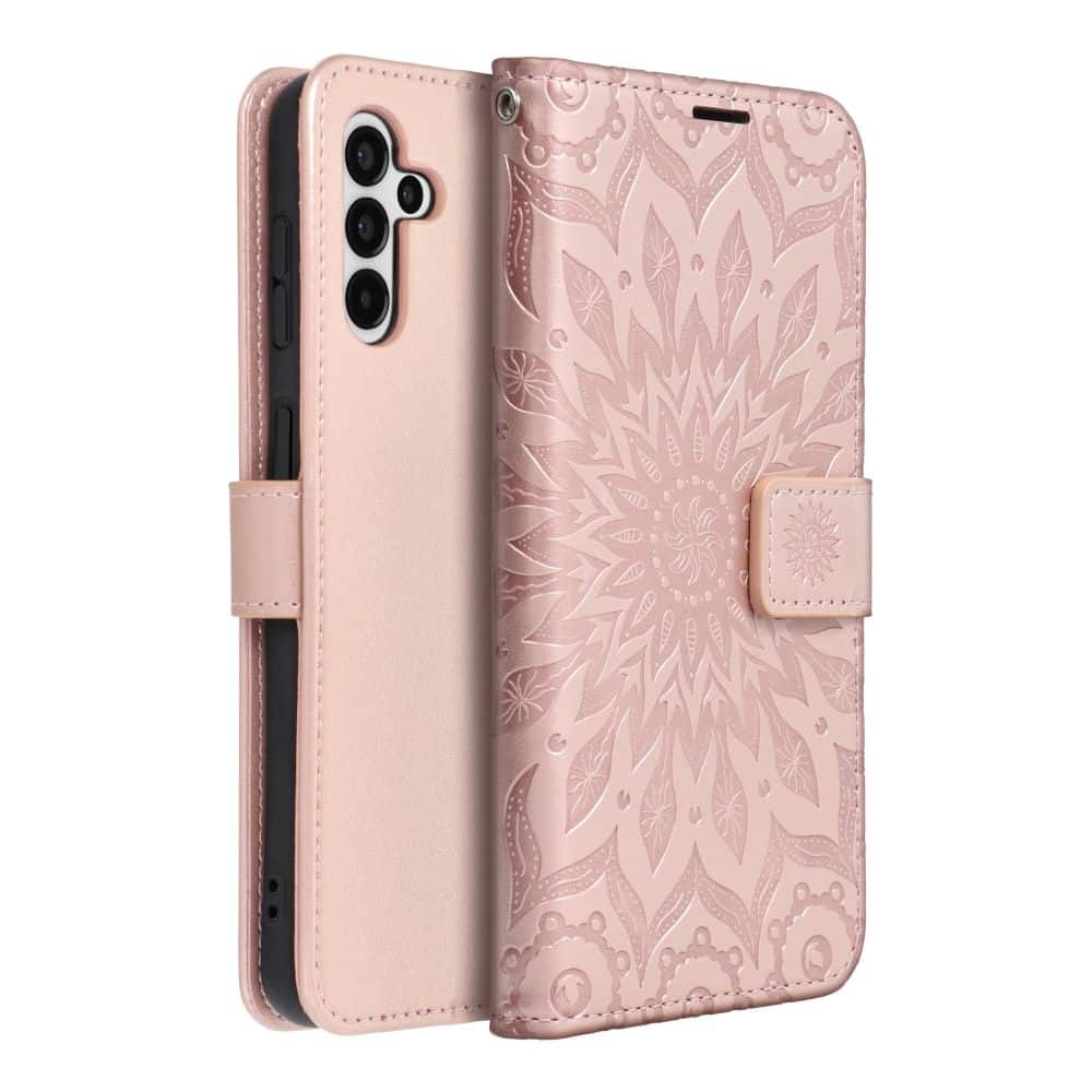 Forcell MEZZO Book pouzdro na SAMSUNG GALAXY A13 5G / A04S mandala rose gold
