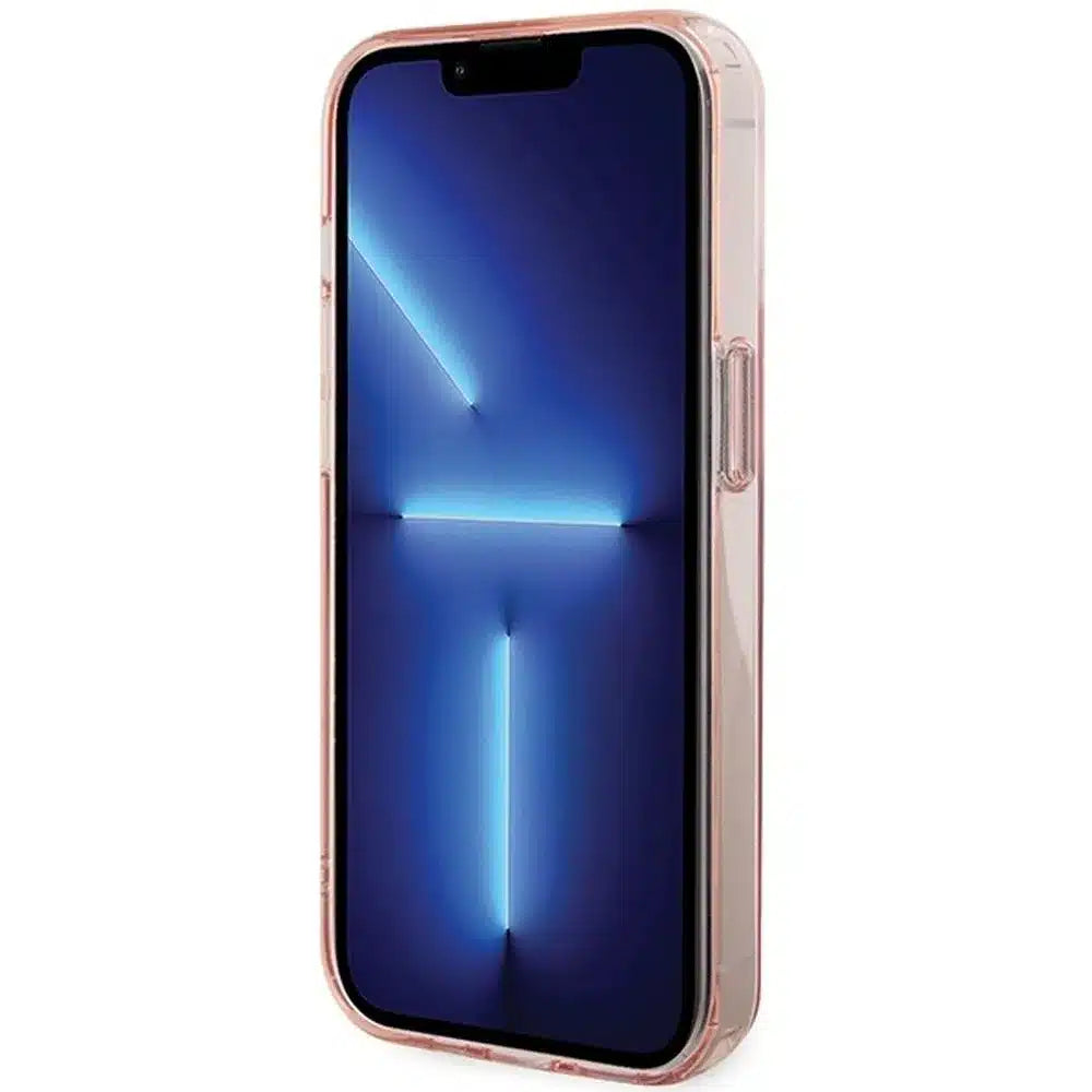 Originalna maska KARL LAGERFELD Hardcase za iPhone 15 Pro Max (Magsafe / Ringstand KC / roza)