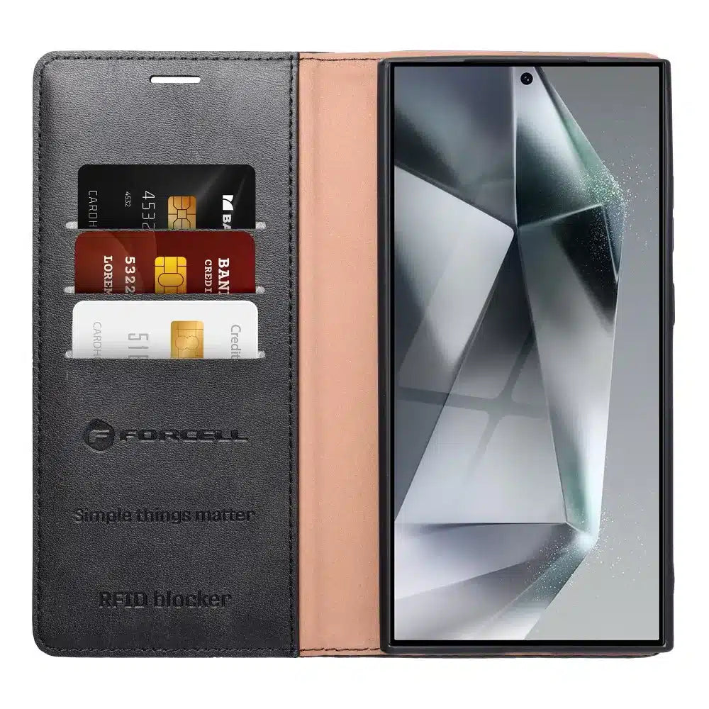 FORCELL F-PROTECT RFID Blocker preklopna futrola za SAMSUNG GALAXY A35 crna