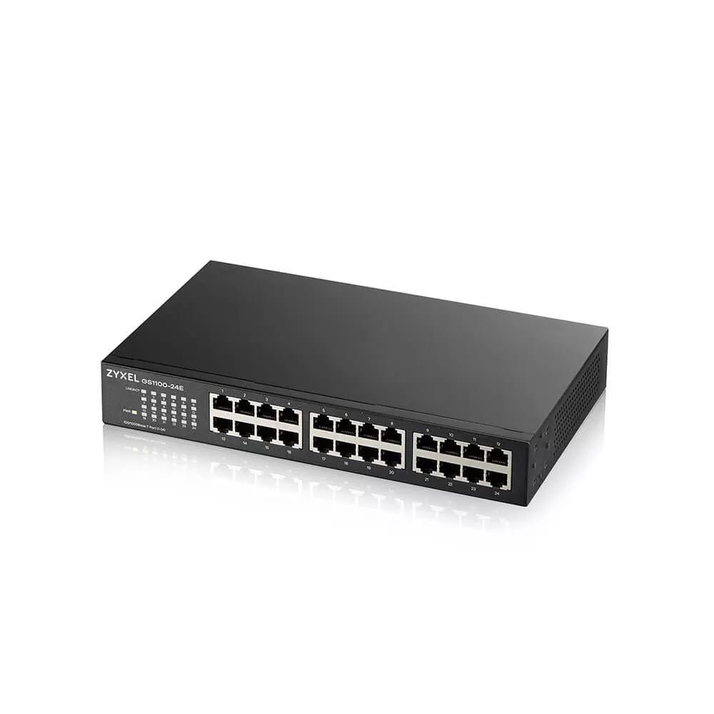 Zyxel GS1100-24E mrežni prekidač Neupravljano Gigabit Ethernet (10/100/1000) Crno