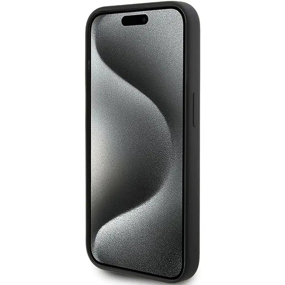 Originální pouzdro KARL LAGERFELD Hardcase pro iPhone 15 Pro Max (Silikonové Karl Script Logo / černé)
