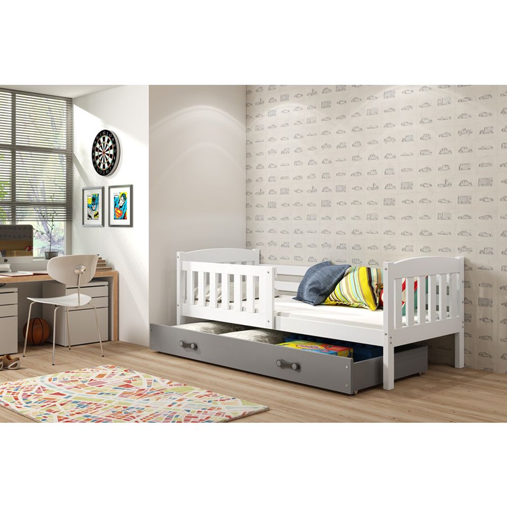 Krevet BMS Kubus + ladica 160x80 cm, BIA grafit
