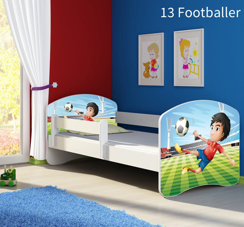 Dječji krevet ACMA s motivom, bočna bijela 160x80 cm 13 Footballer
