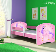 Dječji krevet ACMA s motivom, bočna roza 180x80 cm 17 Pony