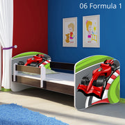Dječji krevet ACMA s motivom, bočna wenge 140x70 cm 06 Formula 1