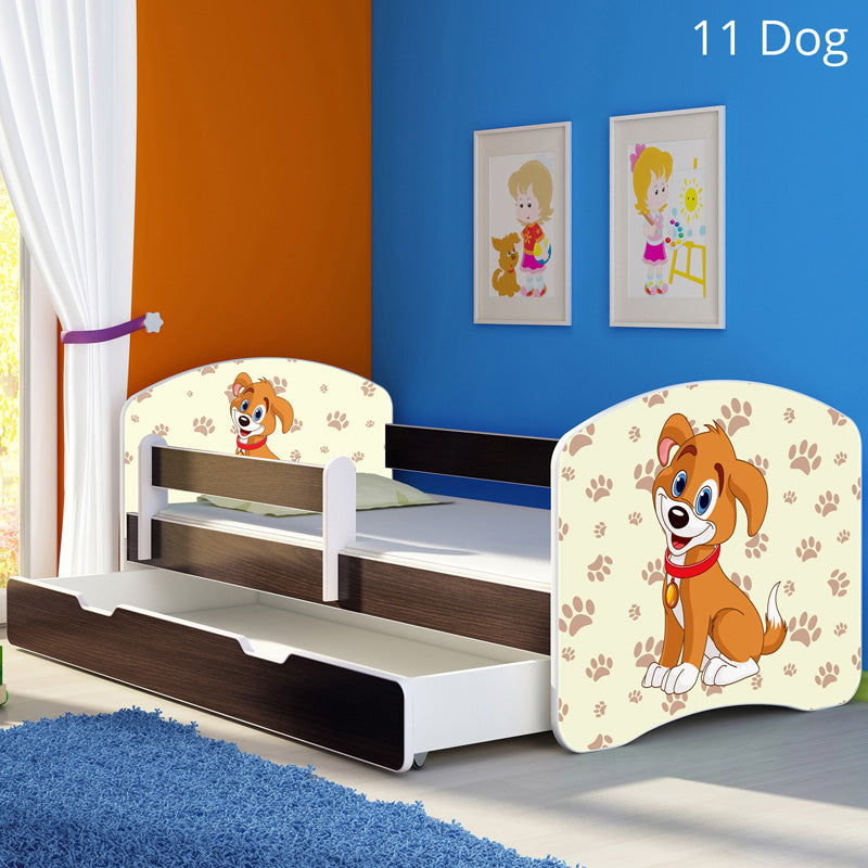 Dječji krevet ACMA s motivom, bočna wenge + ladica 180x80 cm 11 Dog