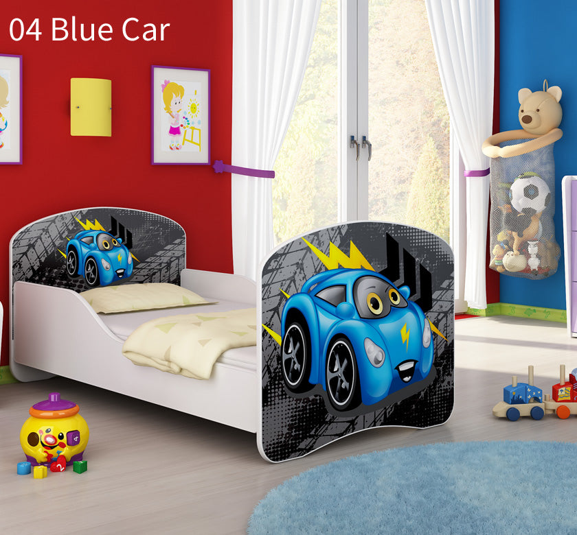 Dječji krevet ACMA s motivom 160x80 cm 04 Blue Car