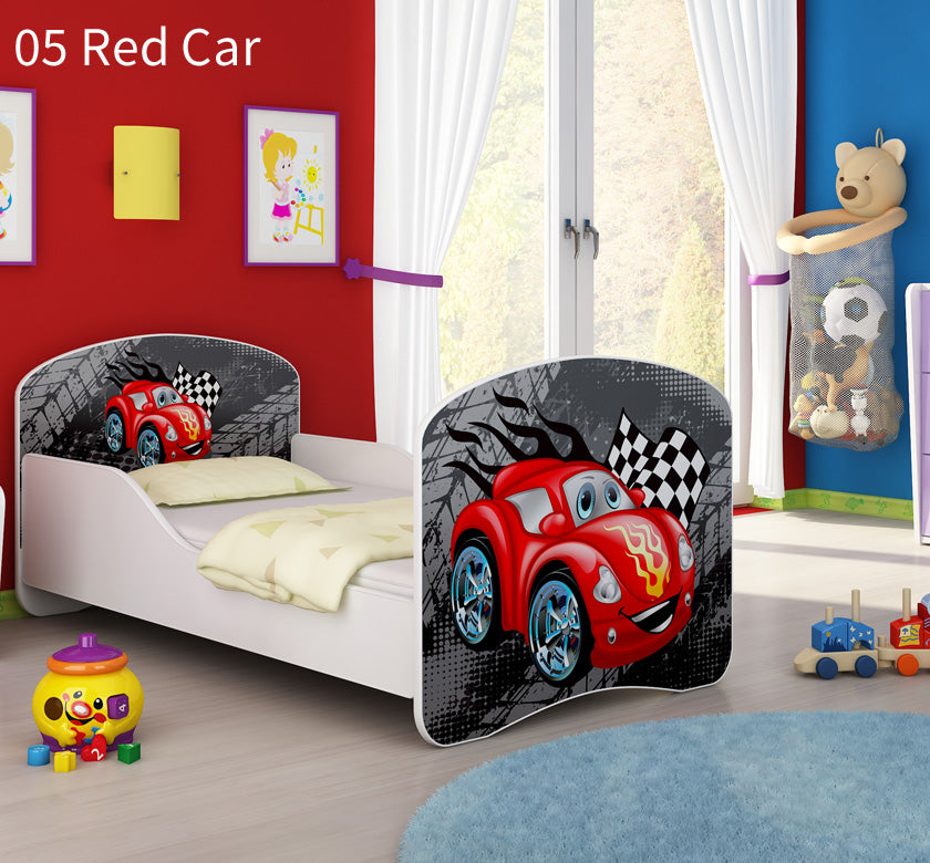 Dječji krevet ACMA s motivom 140x70 cm 05 Red Car