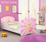 Dječji krevet ACMA s motivom 160x80 cm 10 Pink Teddy Bear
