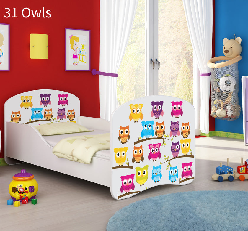 Dječji krevet ACMA s motivom 160x80 cm 31 Owls