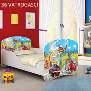 Dječji krevet ACMA s motivom 160x80 cm 36 Vatrogasci