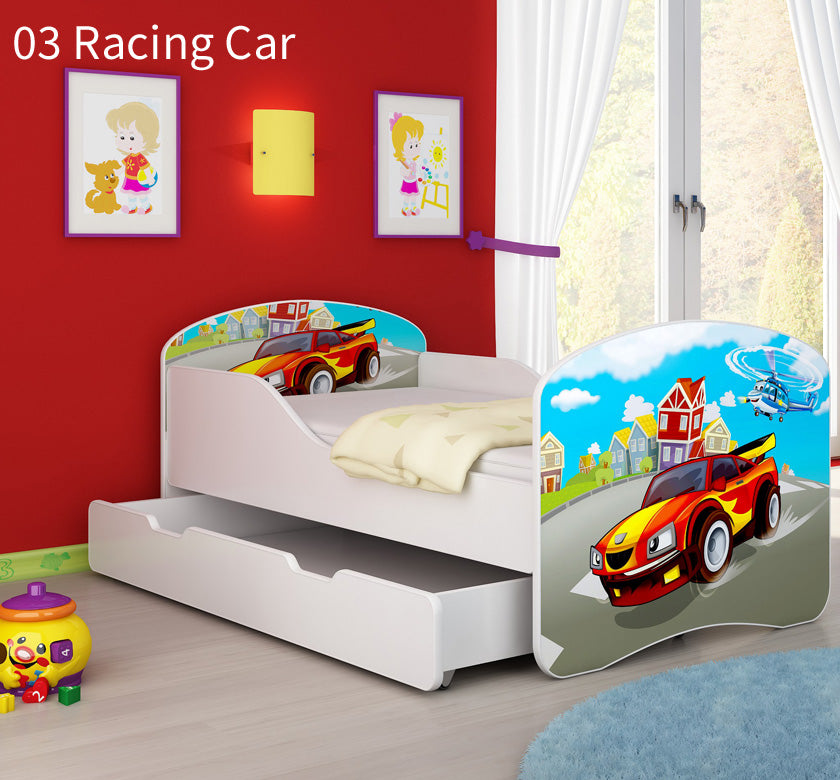 Dječji krevet ACMA s motivom + ladica 180x80 cm 03 Racing Car