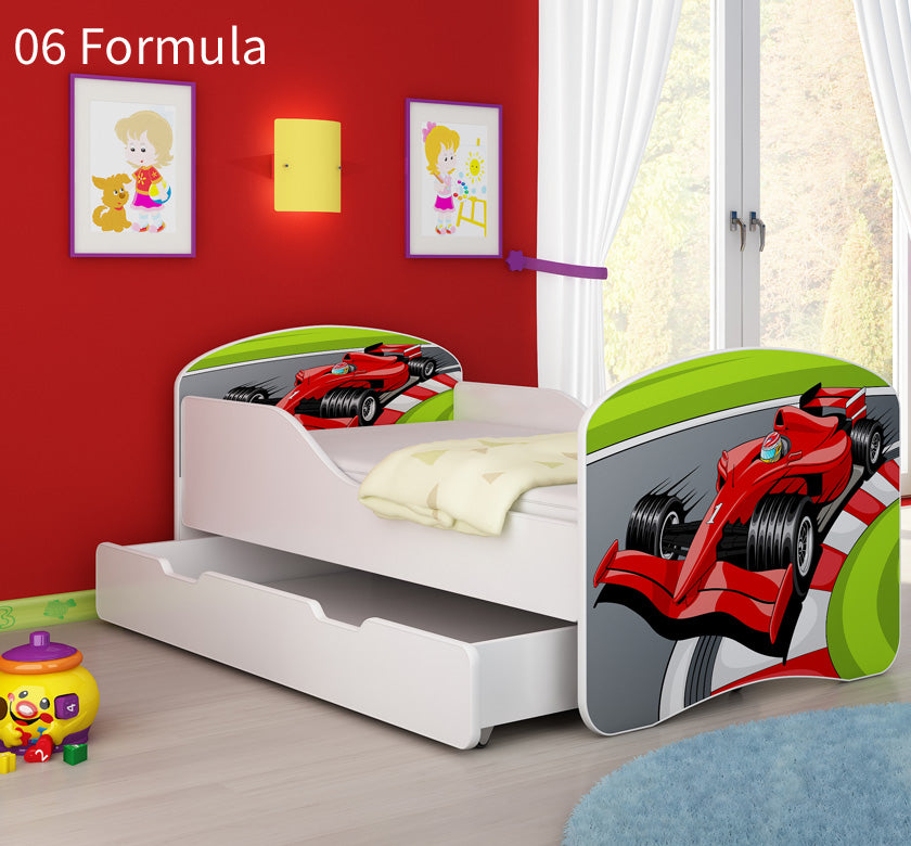 Dječji krevet ACMA s motivom + ladica 180x80 cm 06 Formula 1